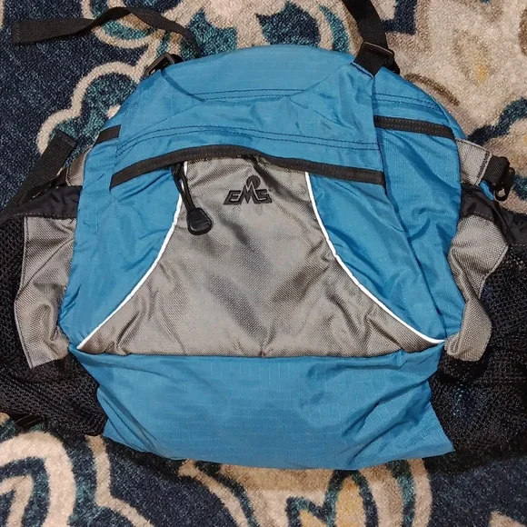 Vintage EMS blue hiking day pack waistpack belt bag